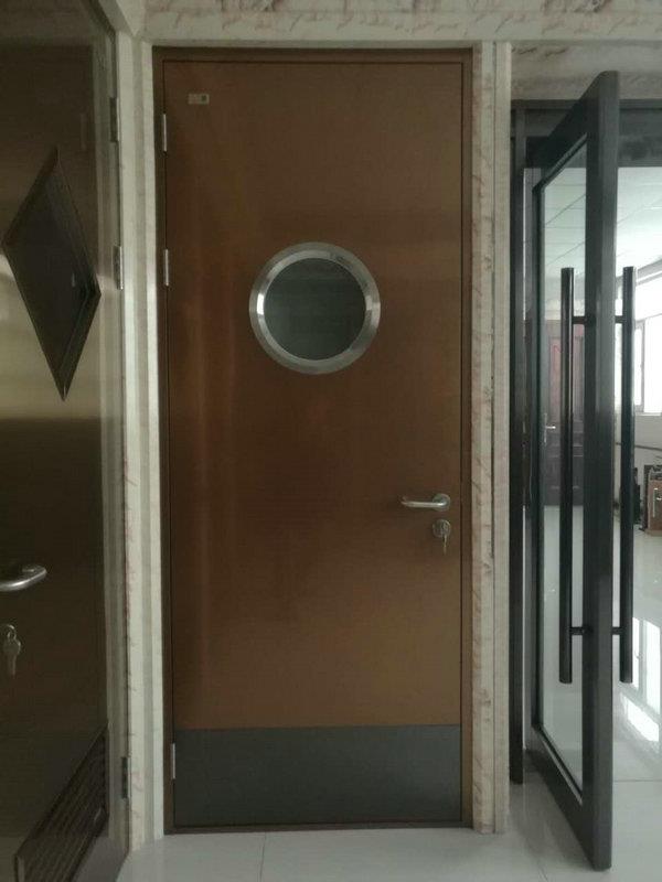 Asico wooden finish metal fire door
