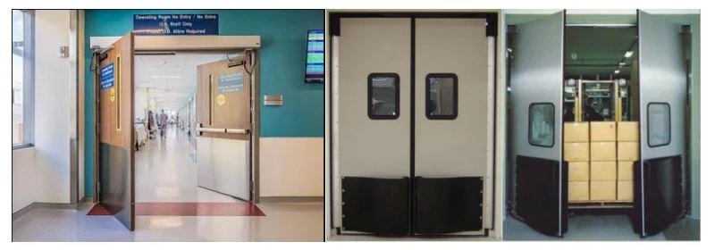 double steel fire door with panel